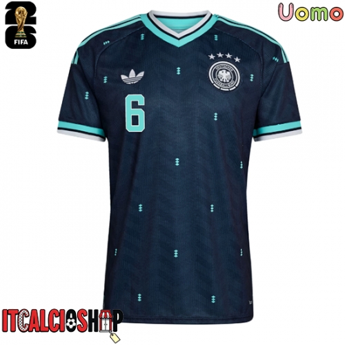 Germania Joshua Kimmich #6 Seconda Maglia Mondiali 2026 Manica Corta